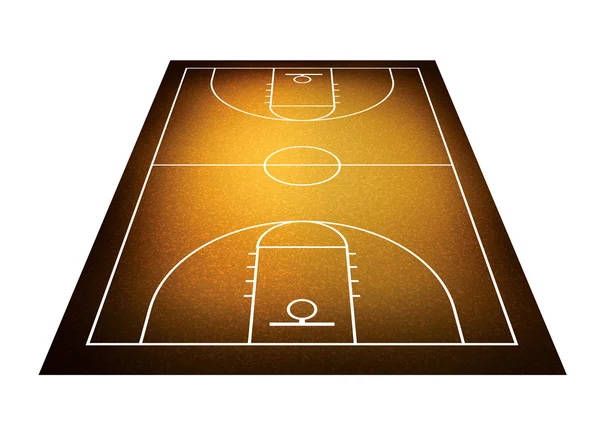 Illustratie van basketbalveld. — Stockfoto