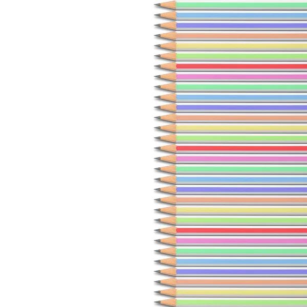 Colorful pencils on the white background. — Stock Photo, Image