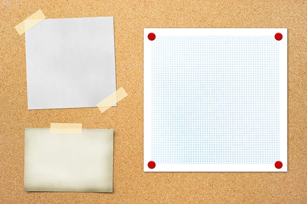 Note paper on cork board background — Stock Photo, Image