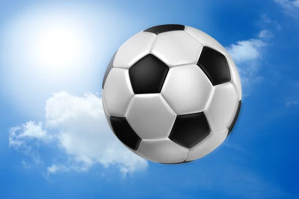 Футбол против голубого неба  . — стоковое фото