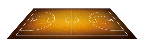 Illustrazione del campo da basket . — Foto Stock