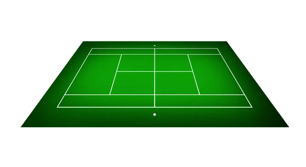 Illustrazione del campo da tennis — Foto Stock