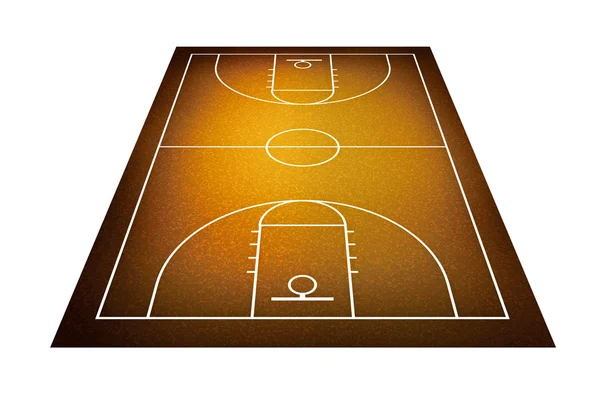 Illustratie van basketbalveld. — Stockfoto