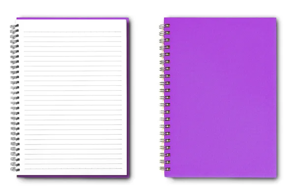 Caderno sobre branco — Fotografia de Stock