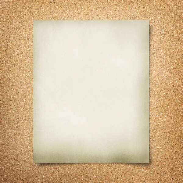 Note paper on cork board background — Stock Photo, Image