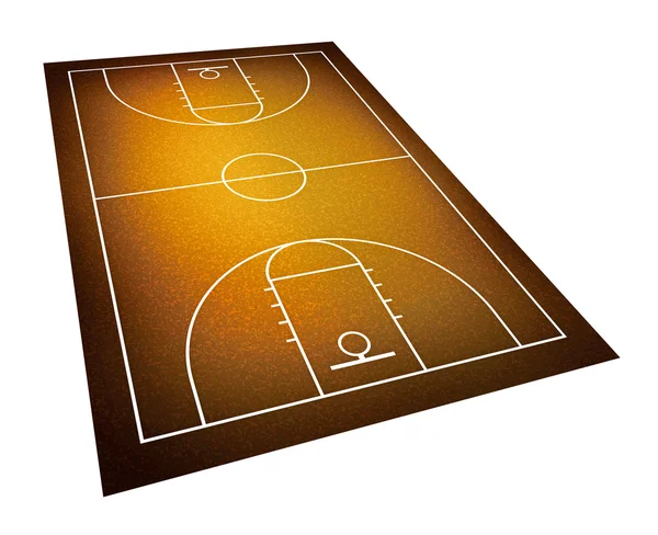 Illustratie van basketbalveld. — Stockfoto