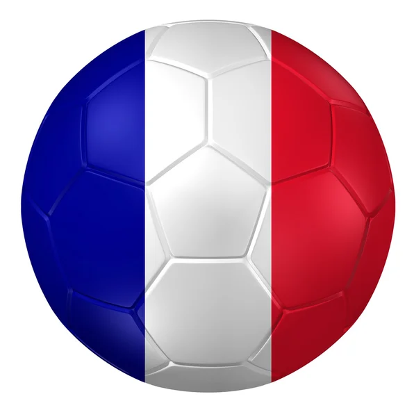 3d rendering of a soccer ball. ( France Flag Pattern ) — Stock Photo, Image