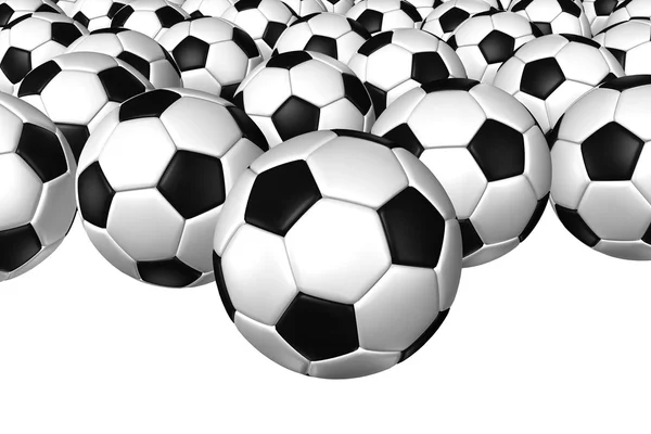 3d renderização de uma bola de futebol. (Textura em couro  ) — Fotografia de Stock