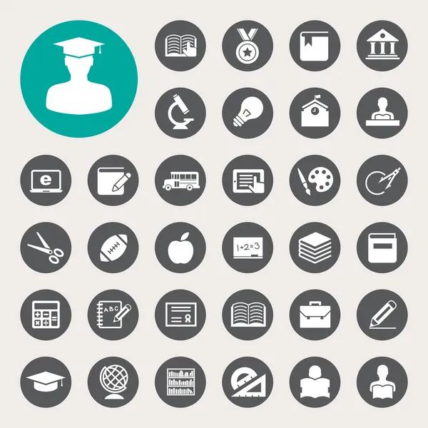 Education icons set. Illustration — Stock Vector