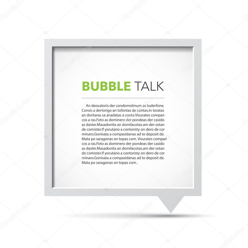 3D bubble talk frame.