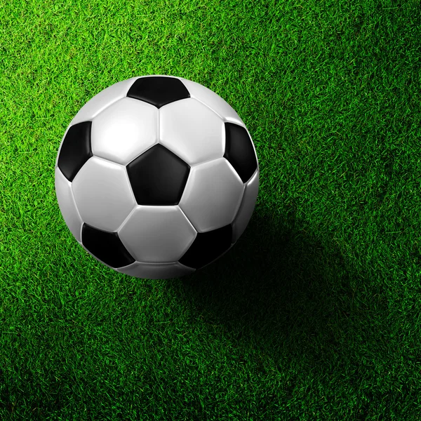 Футбол на траве — стоковое фото