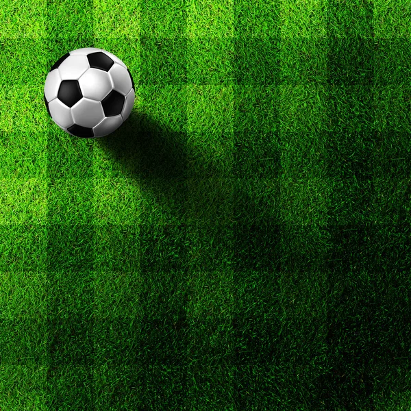 Fotbal fotbal na travnaté hřiště — Stock fotografie