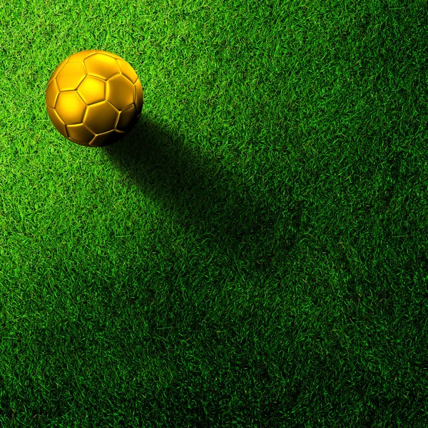 Soccer football on grass field — Stock Photo, Image