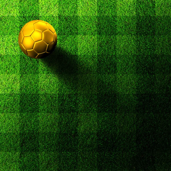 Soccer football on grass field — Stock Photo, Image