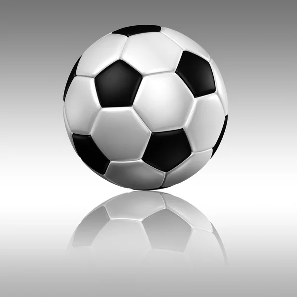 A soccer football with reflection — Stock Photo, Image
