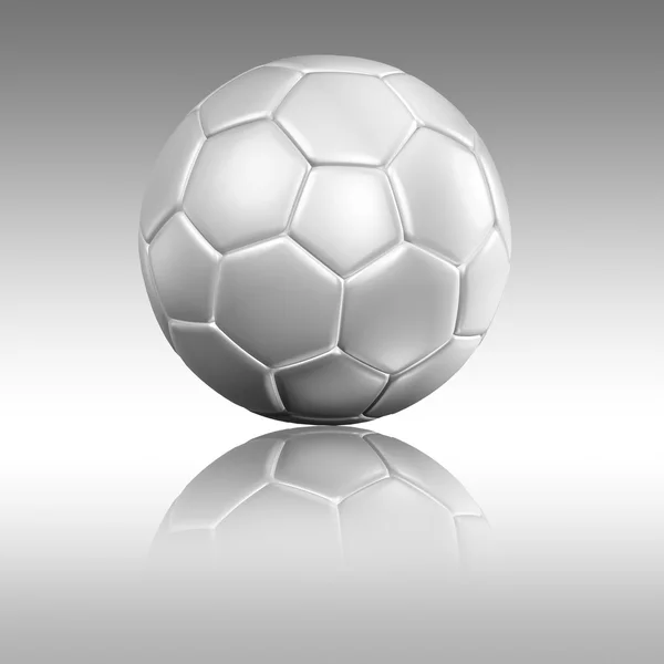 Um futebol com reflexão — Fotografia de Stock