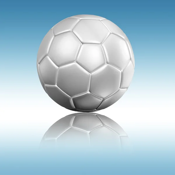 A soccer football with reflection — Stock Photo, Image