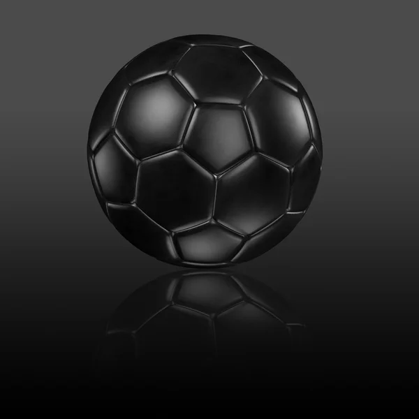 A soccer football with reflection — Stock Photo, Image