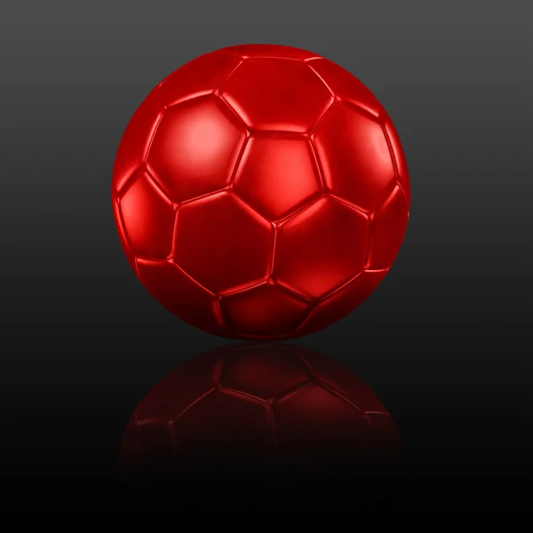 A soccer football with reflection — Stock Photo, Image