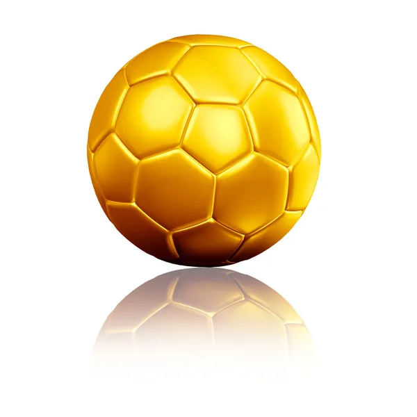 A soccer football with reflection — Stock Photo, Image