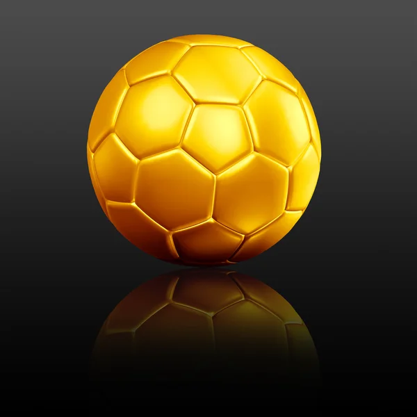 A soccer football with reflection — Stock Photo, Image