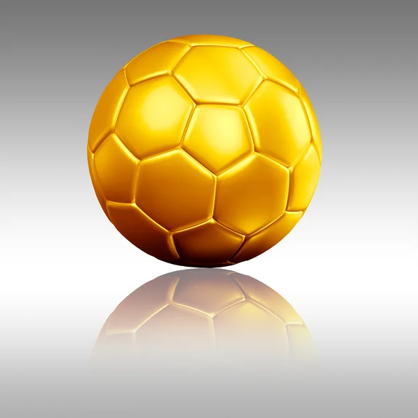 En fotboll fotboll med reflektion — Stockfoto