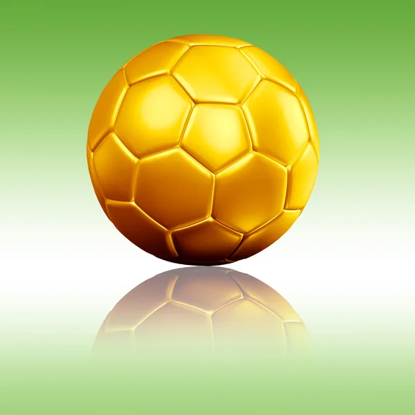 Een voetbal voetbal met reflectie — Stockfoto