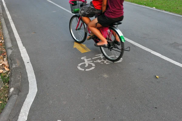 Велосипедная дорожка в парке — стоковое фото