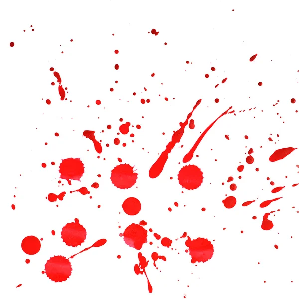 Splattered fundo aquarela vermelho — Fotografia de Stock
