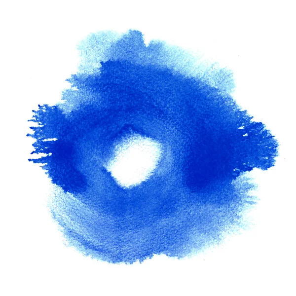 Absztrakt kék akvarell kézzel festett háttér — Stock Fotó