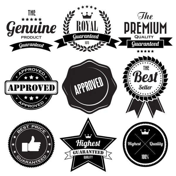 Set of retro vintage badges and labels — Stock Vector