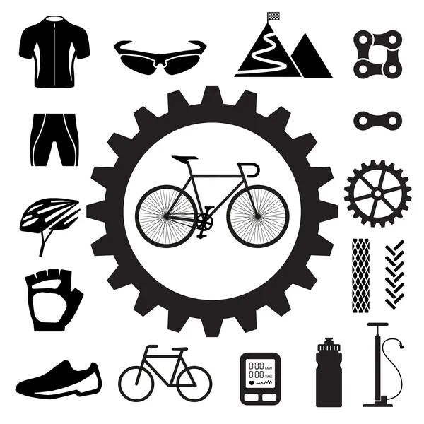 Fiets icons set — Stockvector