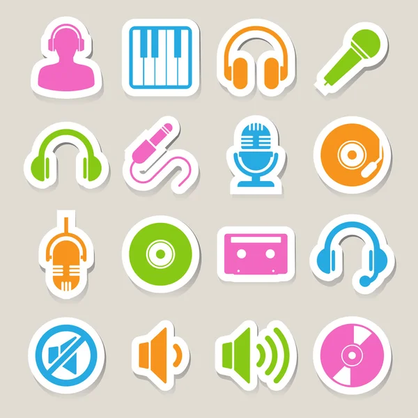 Music icon set. — Stock Vector