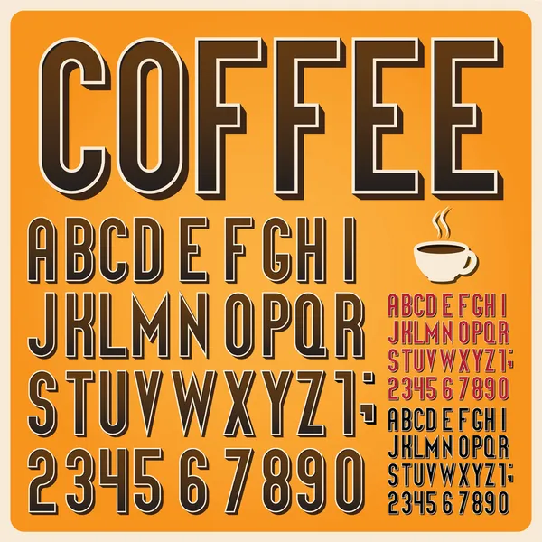 Retro type lettertype, vintage typografie . — Stockvector