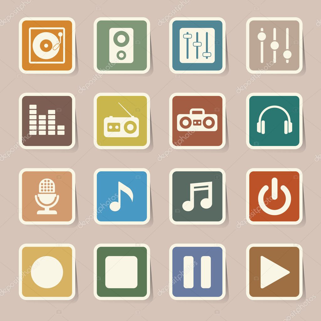 Music icon set.