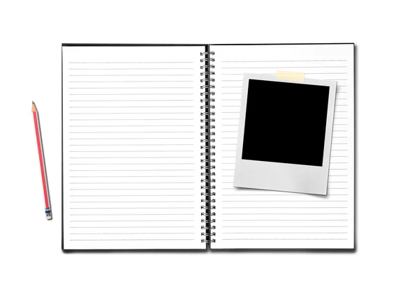 Blank open notebook — Stock Photo, Image