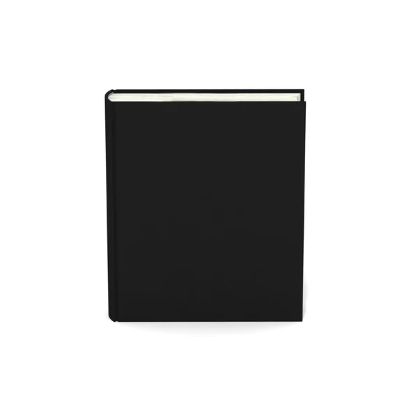 Blank book with black cover on white background. — Stock Photo, Image