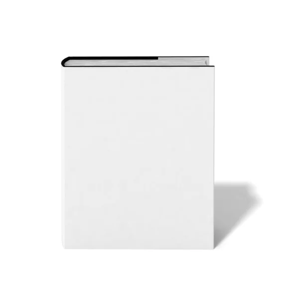 Livro em branco com capa branca — Fotografia de Stock