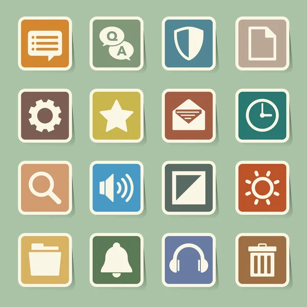 Computer menu icons set — Stock Photo, Image