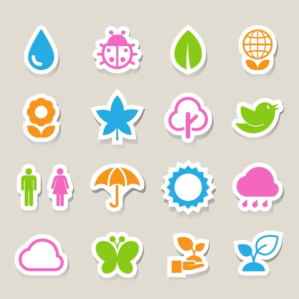 Eco icons set. — Stock Photo, Image