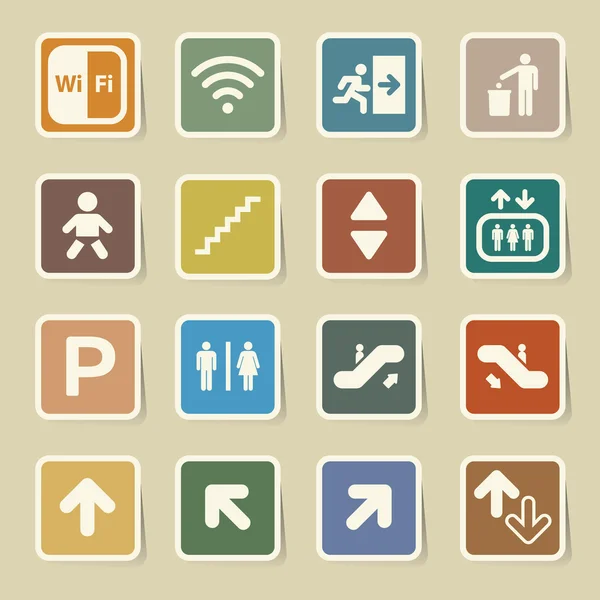 Public icons set — Stock Photo, Image