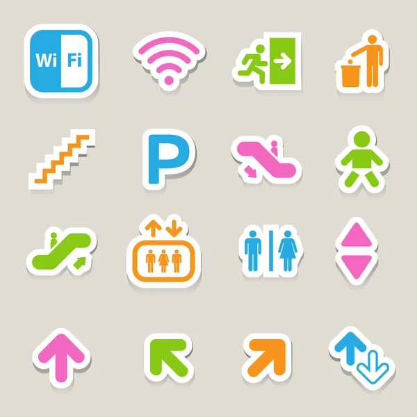 Public icons set — Stock Photo, Image