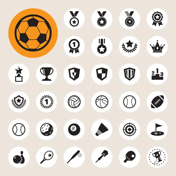 Conjunto de ícones esportivos . — Fotografia de Stock
