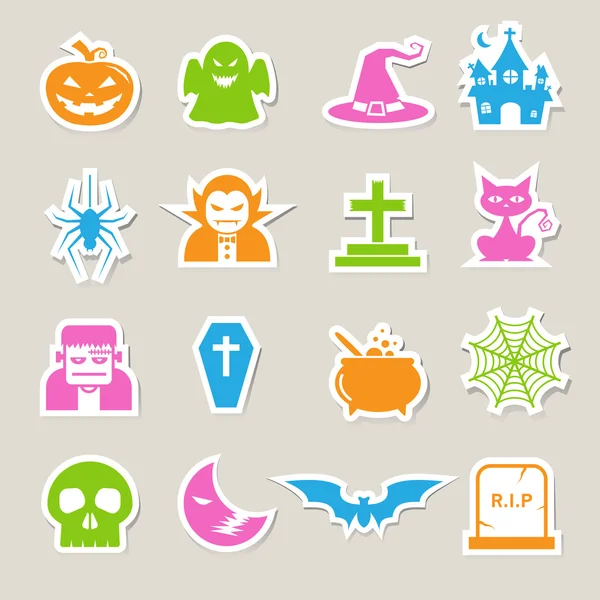 Halloween icon set. — Stock Vector