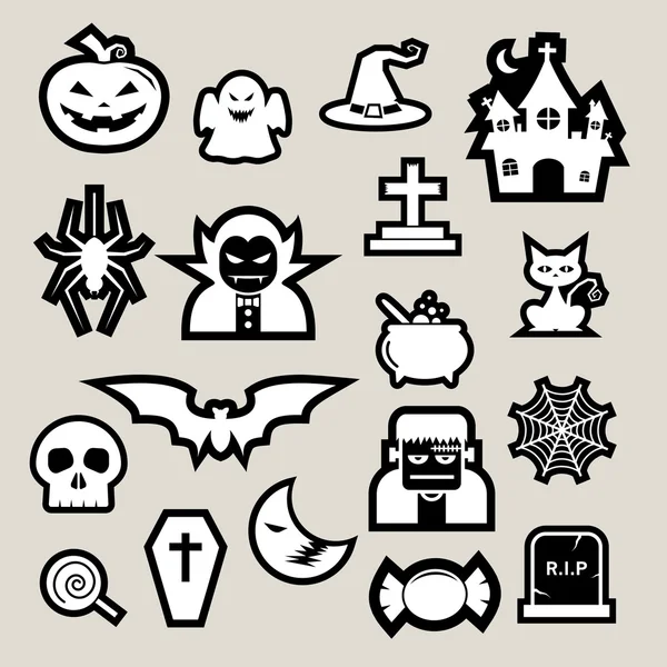 Halloween icon set. — Stock Vector