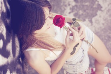 güzel Asyalı bir kadın portresi.