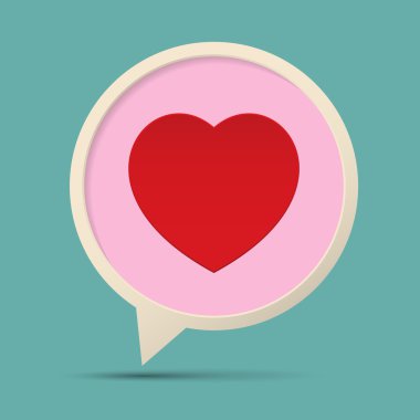 kalp simgesi konuşma balonu