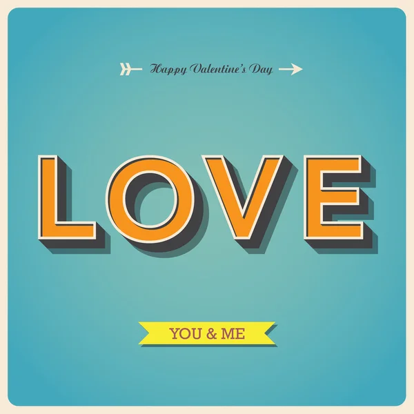 Affiche Happy Valentines Day — Image vectorielle