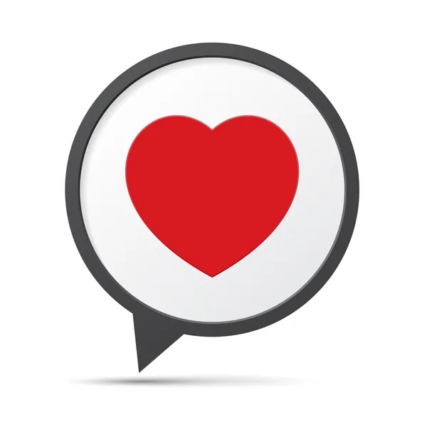 Φούσκα ομιλία σύμβολο καρδιά — Διανυσματικό Αρχείο