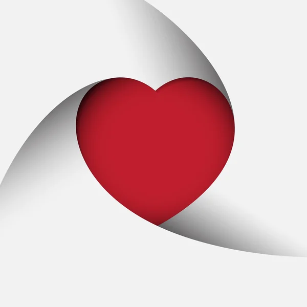 Fondo rojo del corazón — Vector de stock